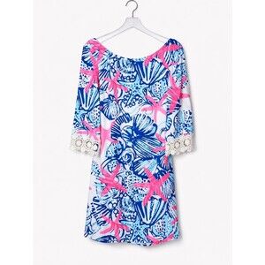 Lilly Pulitzer She She Shells Vibrant Pink Starfish Pullover Harbour Tunic Dress
